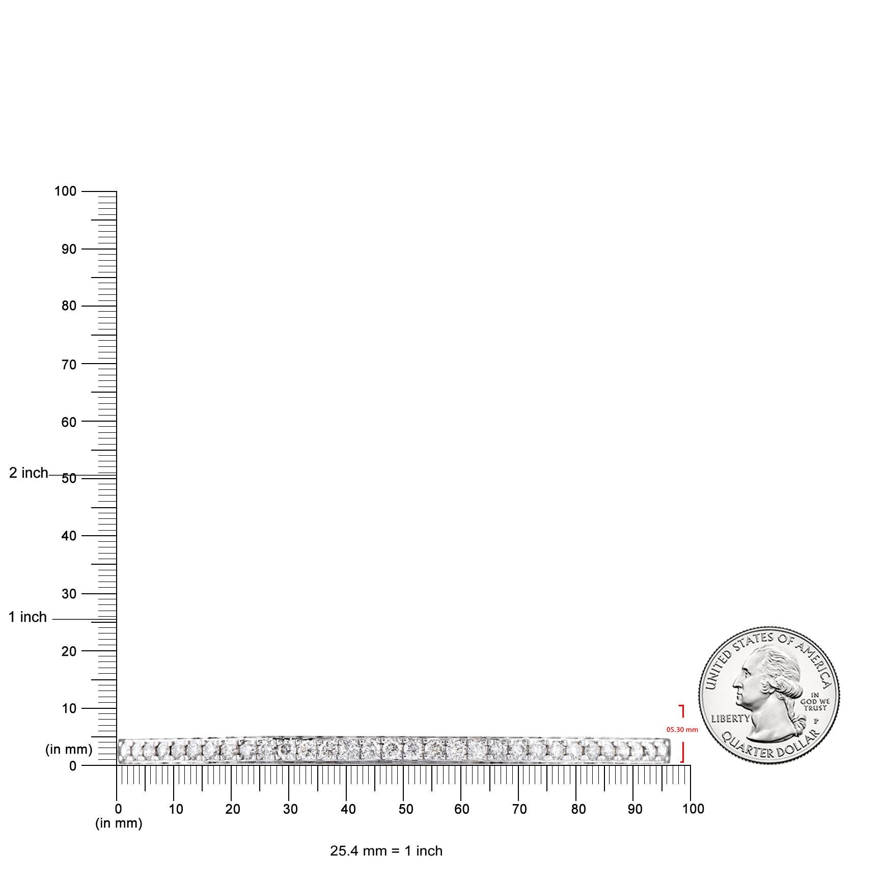 TJD 1,0 Karat natürlicher Brillantschliff Diamant 14 Karat Weißgold gefütterter Armreif im Zustand „Neu“ im Angebot in New York, NY