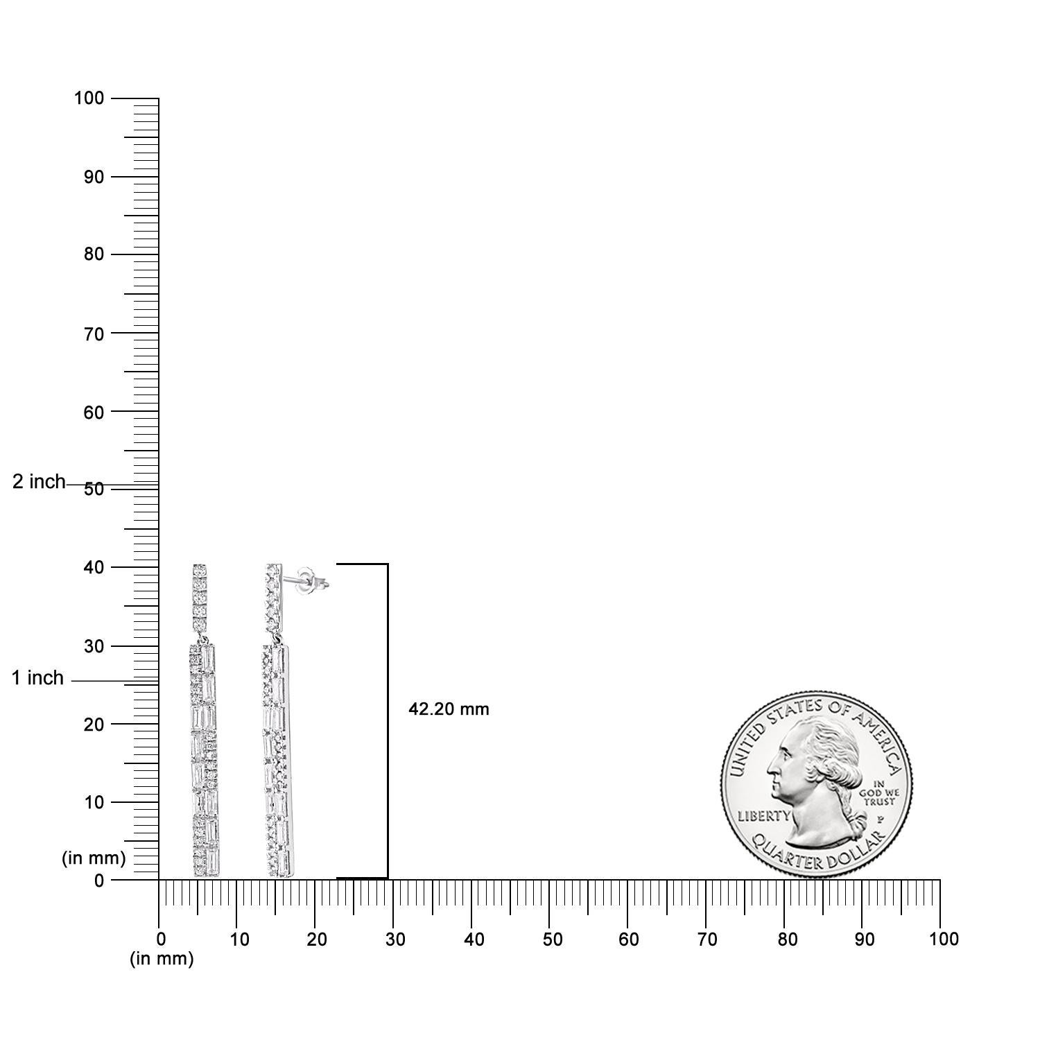 Contemporaneo TJD Orecchini a goccia con diamante naturale da 1,0 carati in oro bianco 14KT in vendita