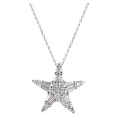 TJD 1,0 carati di diamante naturale rotondo e baguette in oro 14KT
