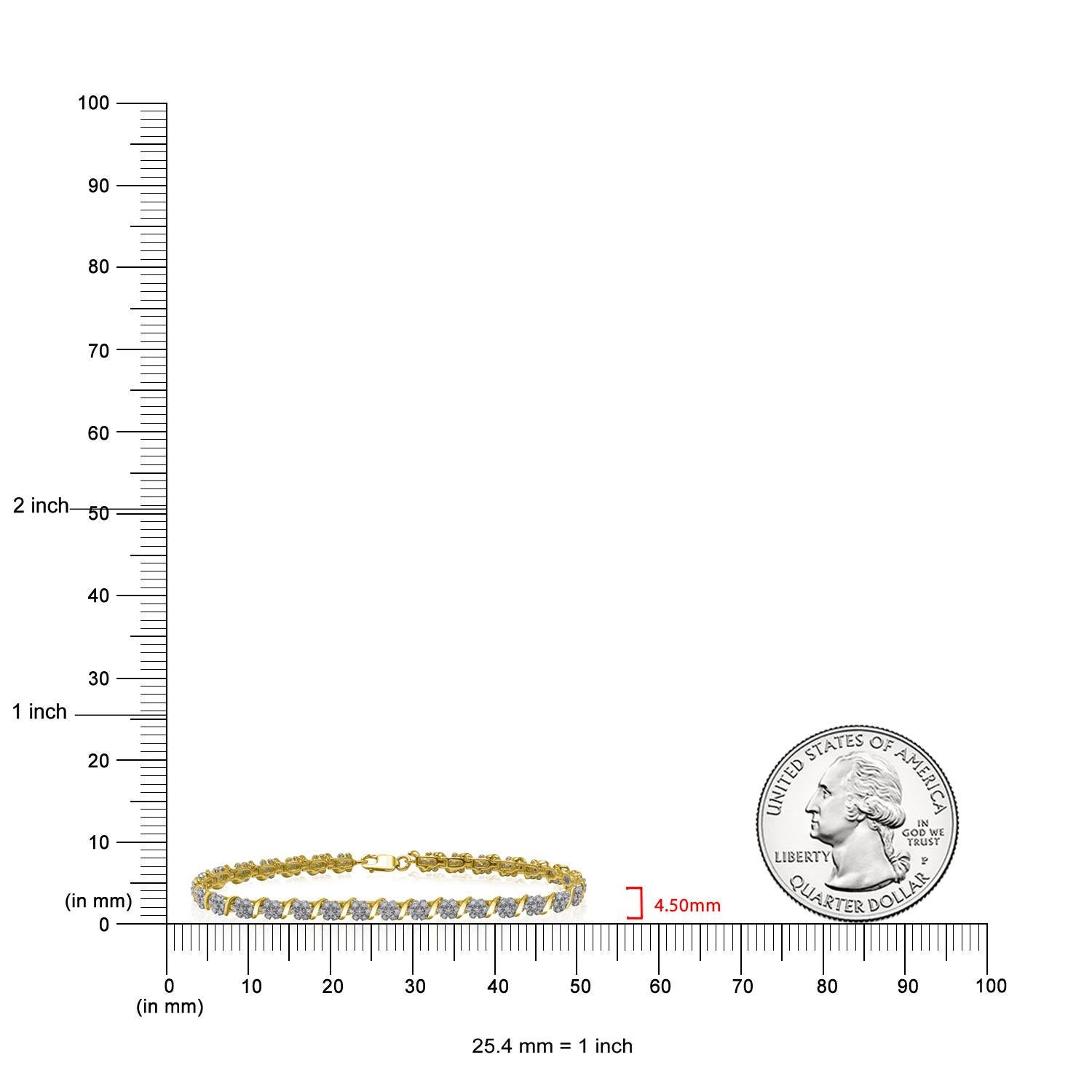 Contemporain Bracelet à maillons en or jaune 14 carats avec diamants naturels taille ronde de 1,0 carat TJD en vente