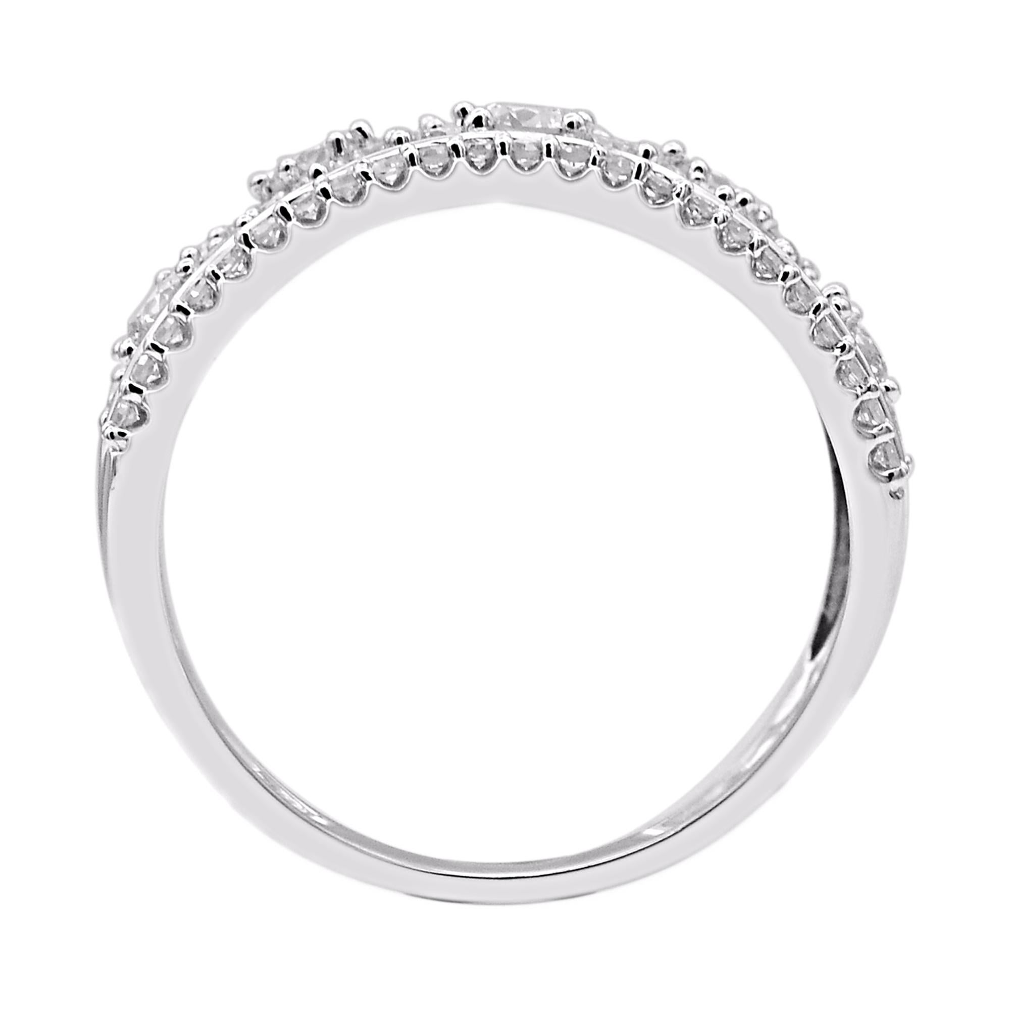 Contemporaneo TJD Anello con diamante rotondo naturale da 1,0 carati in oro bianco 14 carati in stile Vintage in vendita