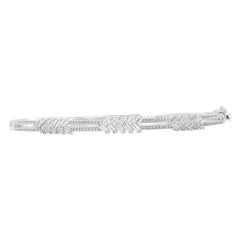 TJD 1.0 Carat Natural Diamond Fashion Bangle in 14 Karat White Gold