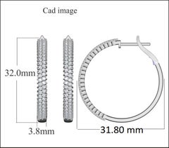TJD Orecchini classici a cerchio con diamante rotondo da 1,0 carati in oro giallo 14 carati