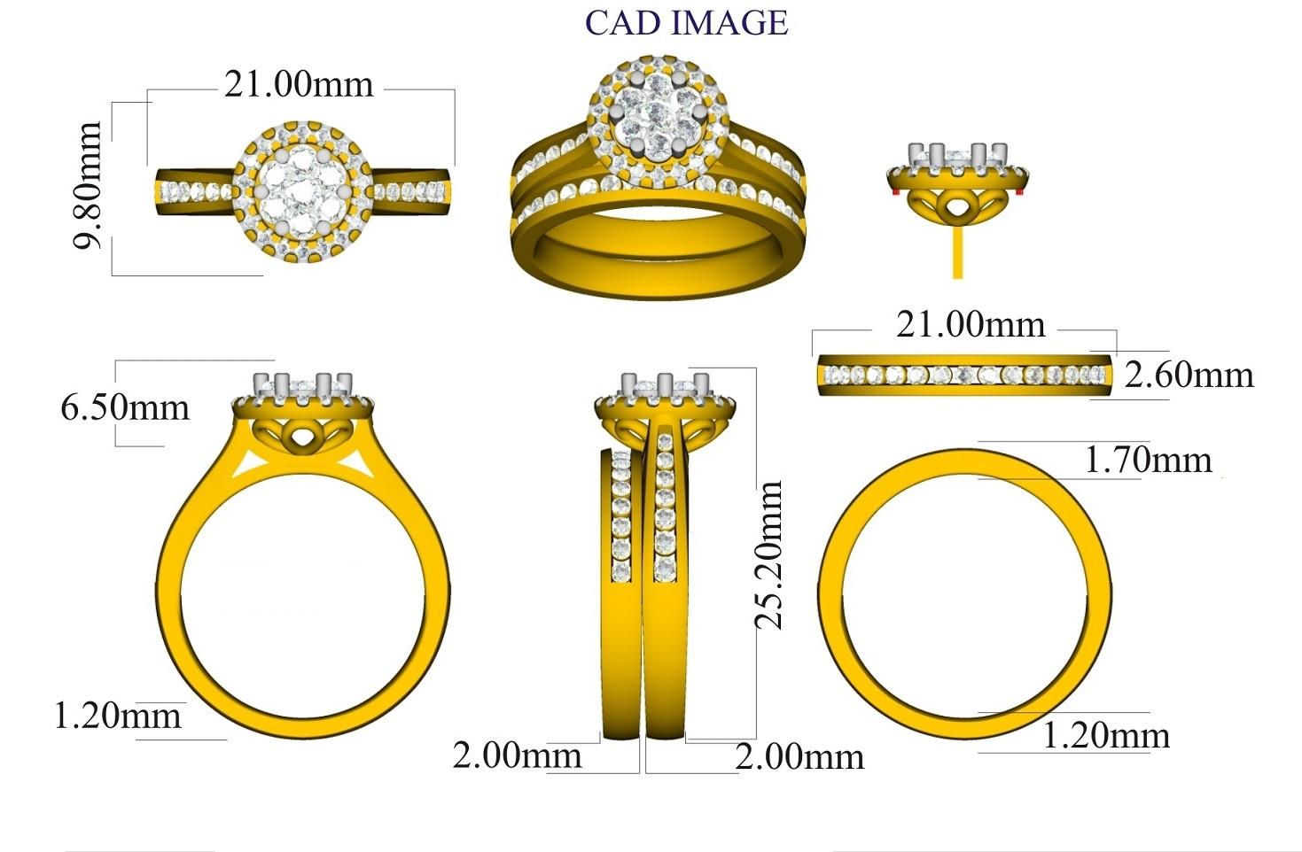 Chiedile di essere tua con questo splendido anello da sposa che aggiunge un tocco di raffinatezza al tuo stile con questo anello in oro giallo 14 carati. Questo anello presenta 56 diamanti bianchi rotondi con incastonatura a pressione, a forchetta e