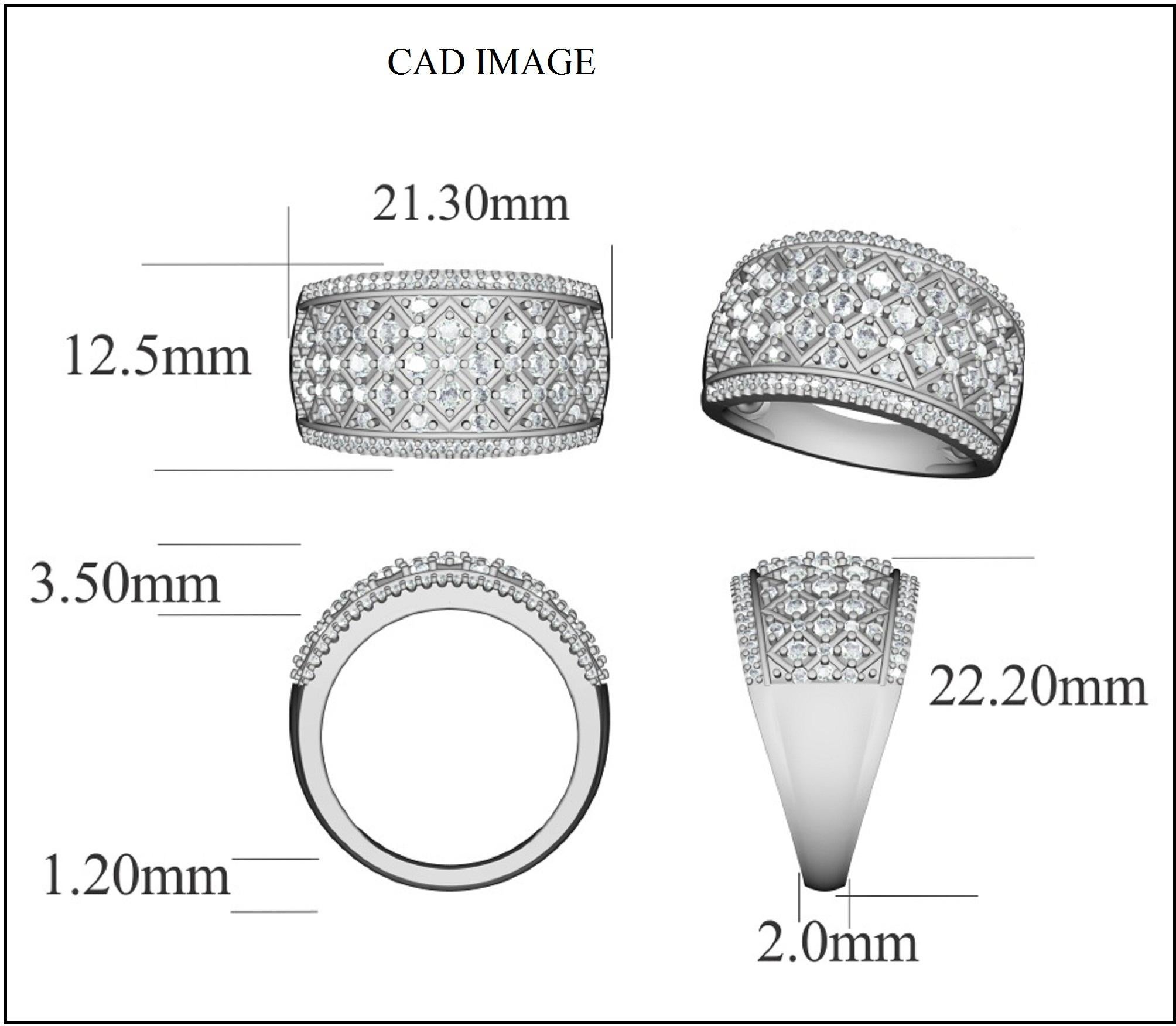 TJD Anello con diamante rotondo da 1,00 carati in oro bianco da 18 carati per anniversario di matrimonio In condizioni Nuovo in vendita a New York, NY