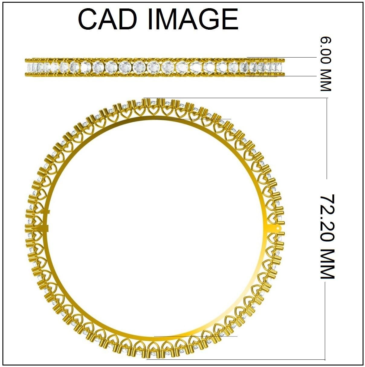 Eleganti e seducenti, questi bracciali tennis di design con diamanti sono perfetti per i tuoi look da sera. Con 54 diamanti rotondi a taglio brillante incastonati e lavorati dai nostri esperti in oro bianco 18 carati. Il peso totale dei diamanti è