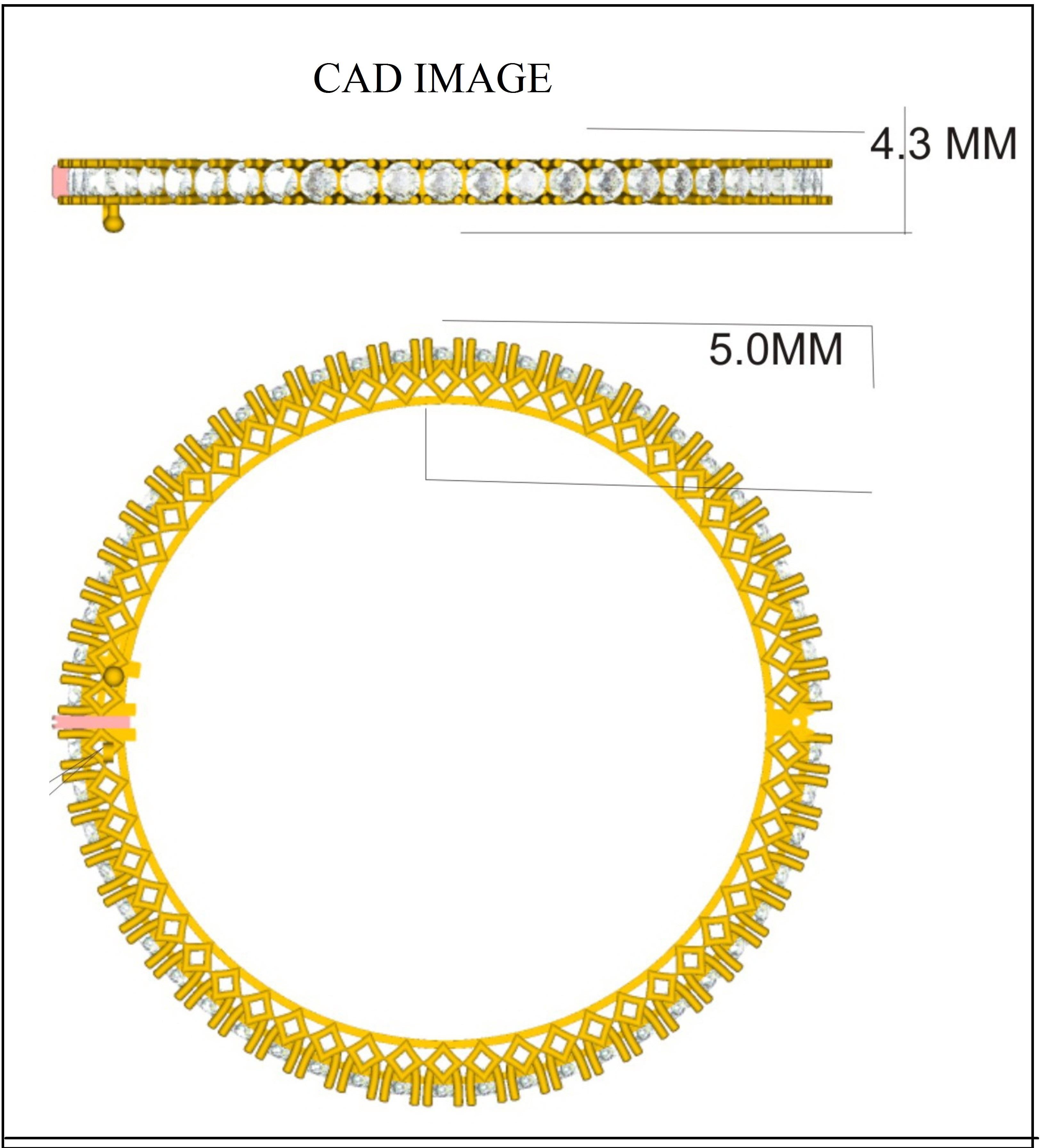 Con la mezcla perfecta de glamour y sencillez, este brazalete de tenis de diamantes de diseño se adapta a cualquier ocasión con facilidad. Incrustado con 54 diamantes redondos de talla brillante engastados en garras y fabricado en oro blanco de 18