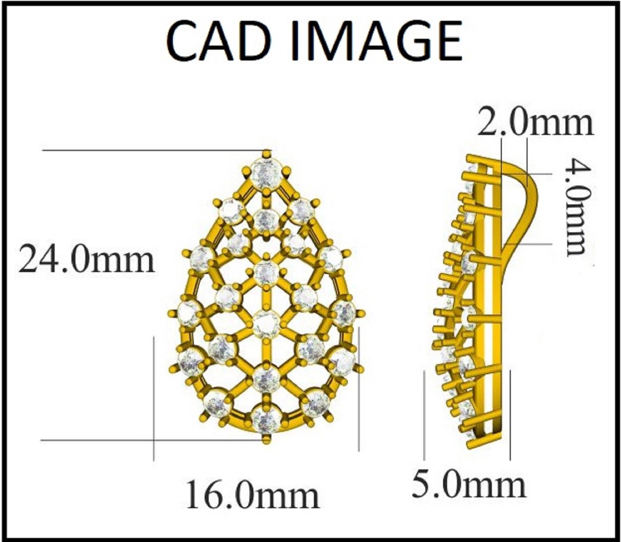 Dai un tocco di fascino al tuo look con questo ciondolo con diamante a forma di pera. Il pendente è realizzato in oro 14 carati, a scelta tra bianco, rosa o giallo, e presenta 22 diamanti rotondi, incastonati, di colore H-I e di purezza I2 e una