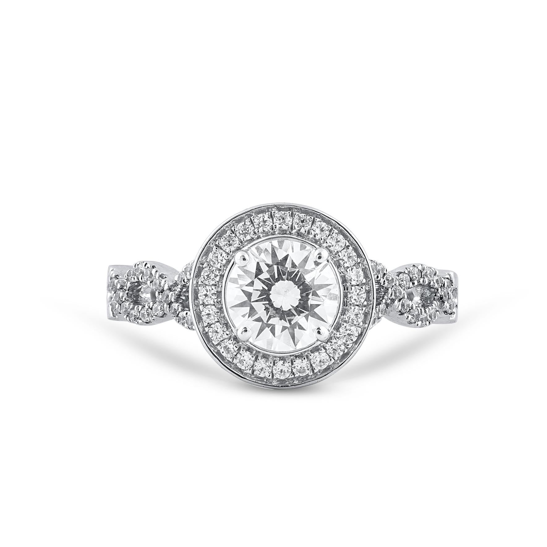 1.25 carat round diamond ring