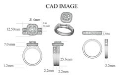 TJD 1.50 Carat Brilliant Cut Diamond 14 Karat White Gold Stackable Bridal Set