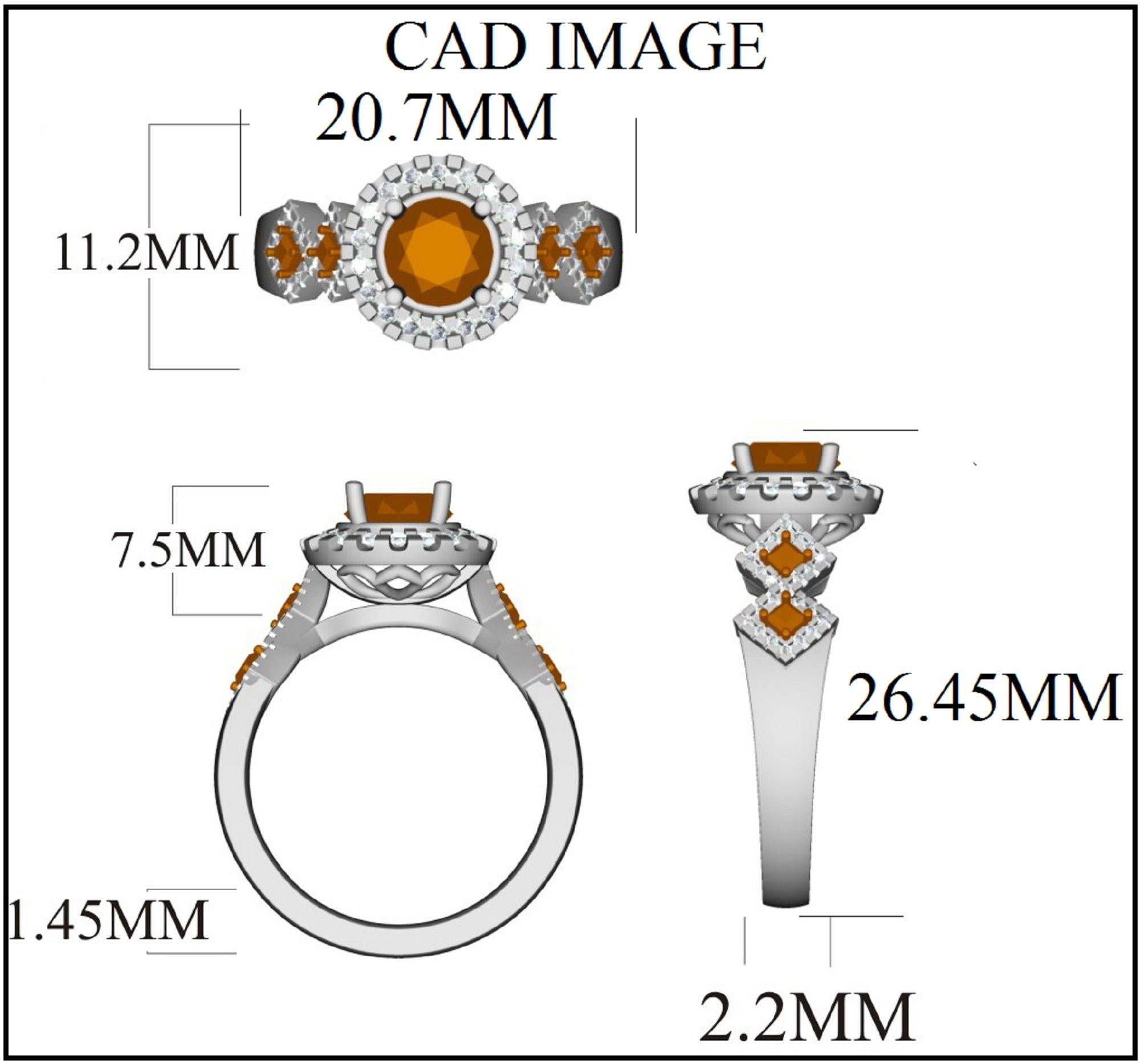 Mit einem Blick auf diesen schönen runden Diamant-Verlobungsring aus 18 Karat Weißgold. Dieser Ring ist wunderschön gestaltet und mit einem 1,00-karätigen Mittelstein und 0,50-karätigen Diamanten in Zacken- und Mikrozacken-Fassung besetzt. Wir