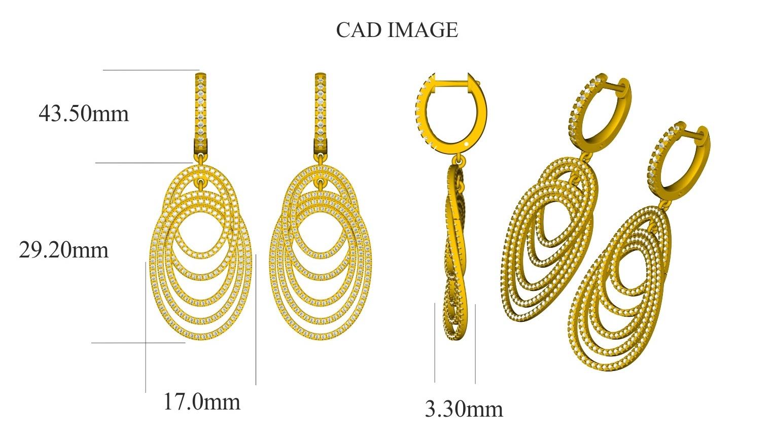 Ces boucles d'oreilles pendantes en diamant offrent une beauté qui n'a d'égale que la sienne. Ces boucles d'oreilles en or jaune 14 carats présentent des grappes de 512 diamants ronds en serti micro-prong et brillent d'une couleur H-I et d'une