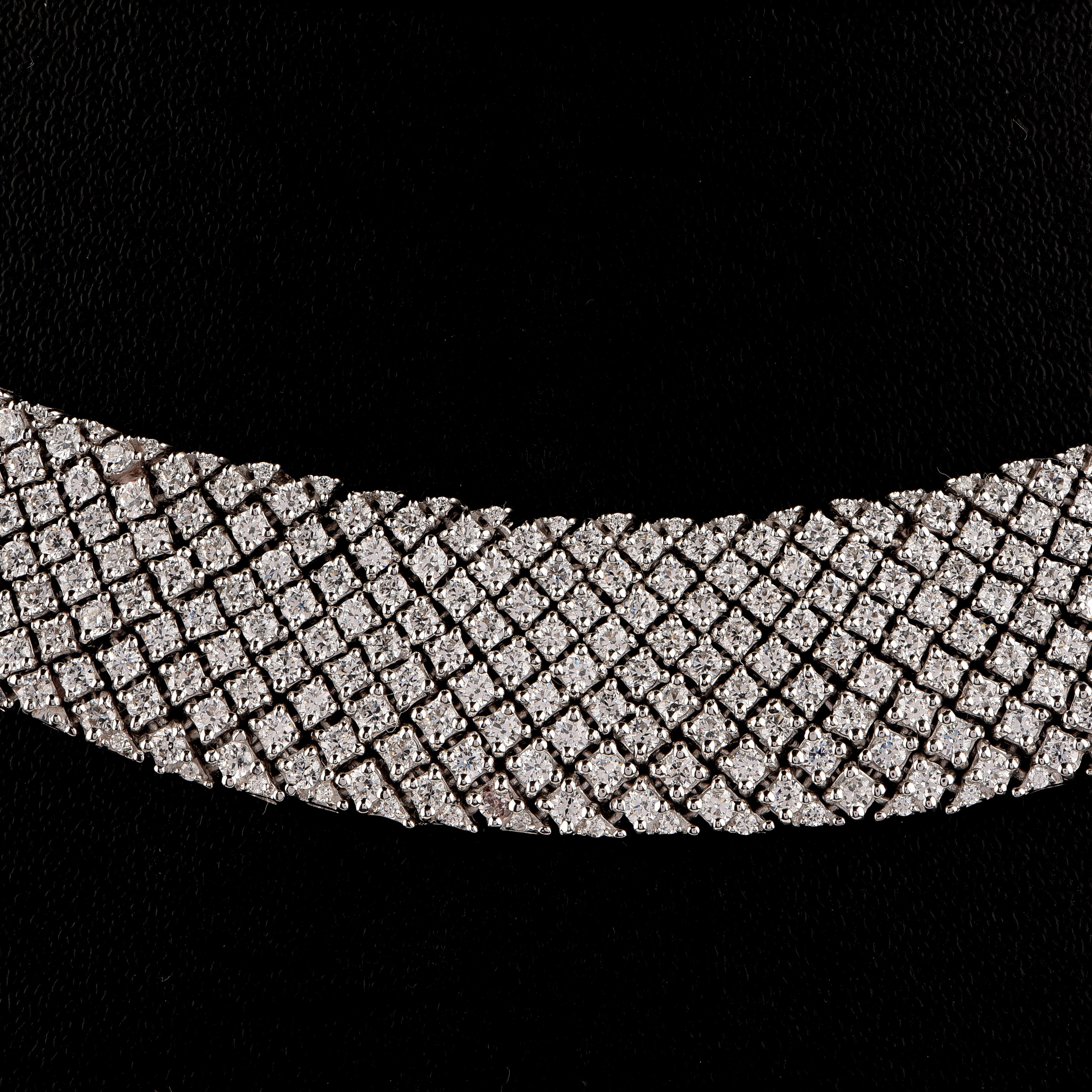 white gold mesh necklace