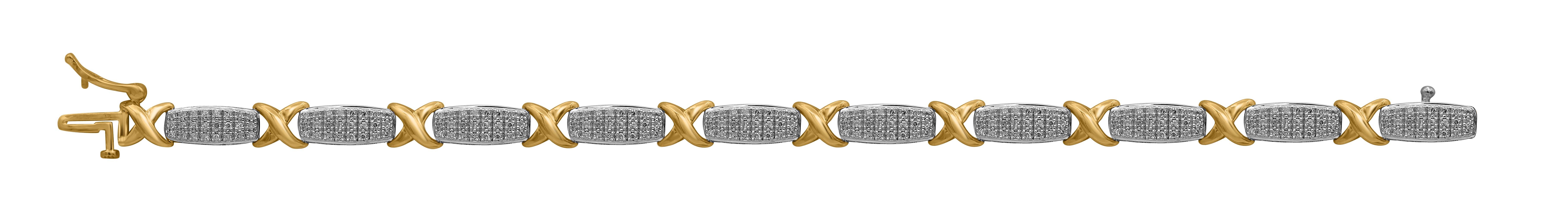 A modern take on a classic look, this diamond tennis bracelet is just your look. Featuring 240 round brilliant-cut natural diamond embellished in pave setting. The total weight of diamond is 1.00 Carat and it shine with H-I color I2 clarity
