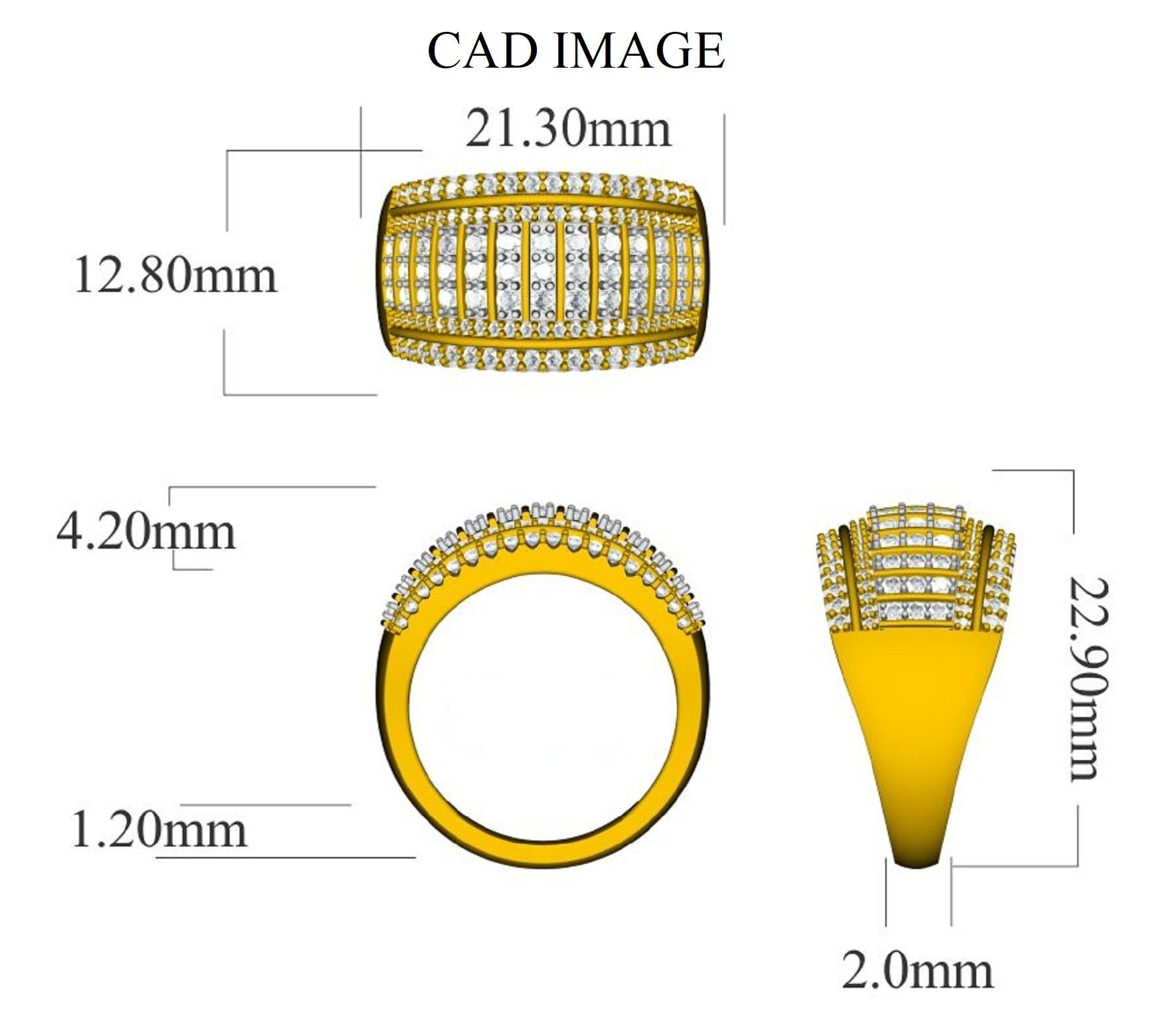 Dieses wahrhaft exquisite diamantene Verlobungsband wird wegen seiner klassischen Schönheit und Eleganz bewundert werden. Das Gesamtgewicht der Diamanten 1,00 Karat, H-I Farbe, I2 Reinheit. Dieser Ring ist wunderschön in 14K Weißgold gefertigt und