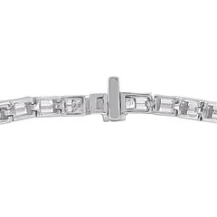 TJD 2.0 Carat Natural Baguette Diamond 18KT White Gold Tennis Bracelet