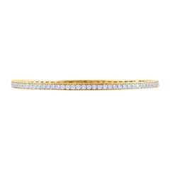 TJD 2.0 Carat Natural Brilliant Cut Diamond Bangle in 18KT Yellow Gold