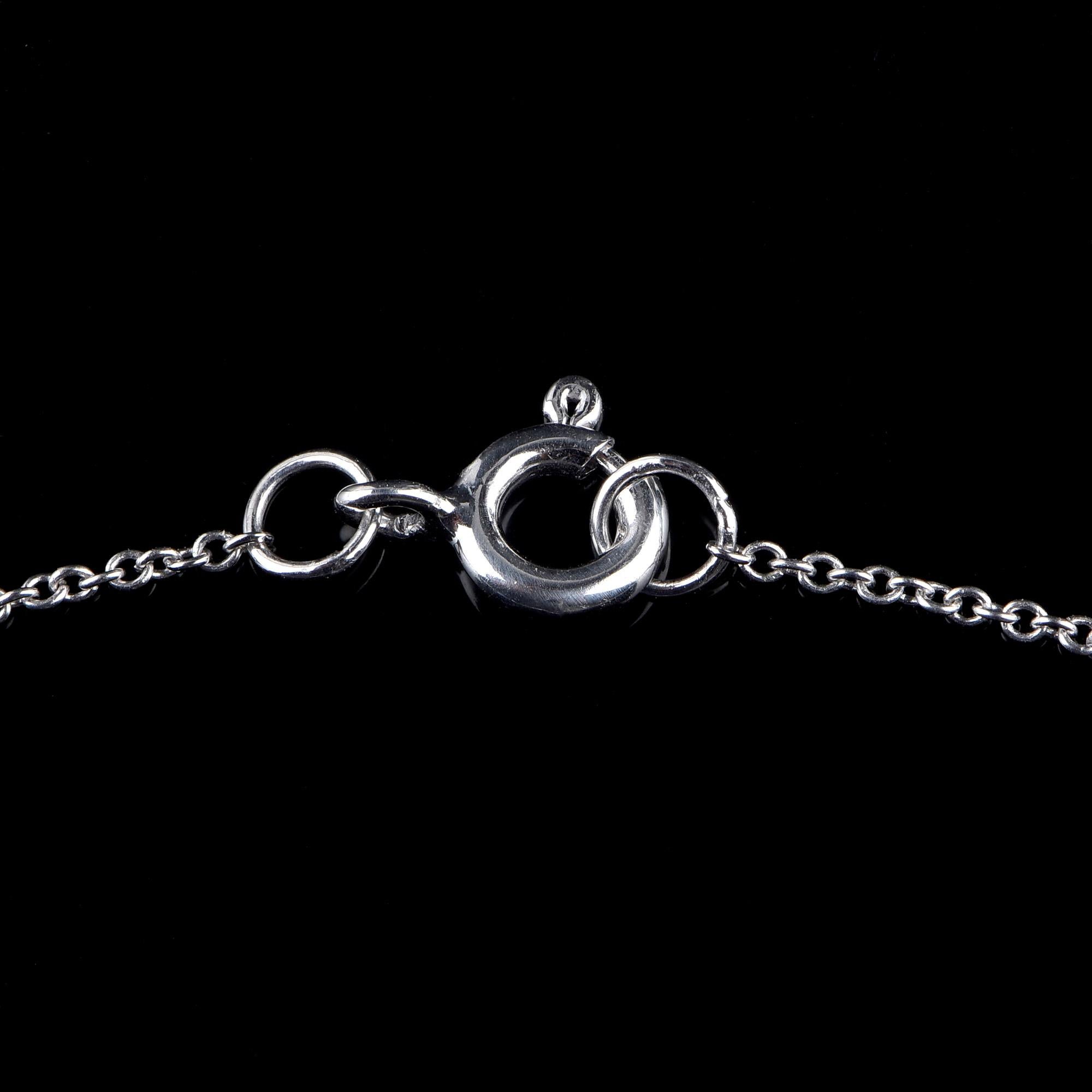 TJD 2.0 Carat Round Diamond 14 Karat White Gold Bezel Set Station Necklace In New Condition For Sale In New York, NY
