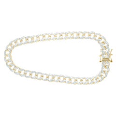 TJD 2.50 Carat Round Diamond 14 Karat Yellow Gold Designer Fashion  Bracelet