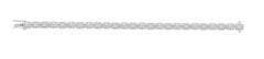 TJD 3.0 Carat Round & Baguette Diamond 18KT White Gold Halo Wedding Bracelet