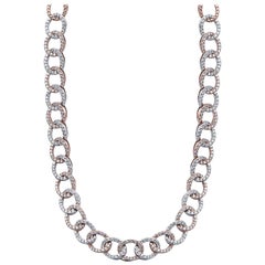 Used TJD 3.00 Carat Round Diamond 18K white gold 18 inches Designer Fashion Necklace