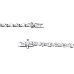 TJD 4.15 Carat Natural Brilliant Cut Diamond 18KT White Gold Link Bracelet