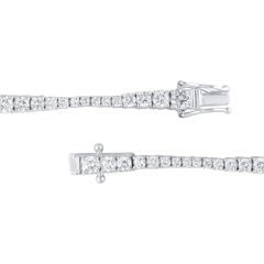 TJD 5.0 Carat Brilliant cut Diamond 14 Karat Gold Graduating Tennis Bracelet