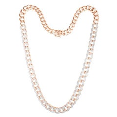 TJD 5.0 Carat Round Diamond 14K Yellow Gold 18 inches Designer Fashion Necklace