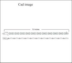 TJD 5.0 CT Round/Baguette/Princess Diamond 14k White Gold Alternating X Bracelet