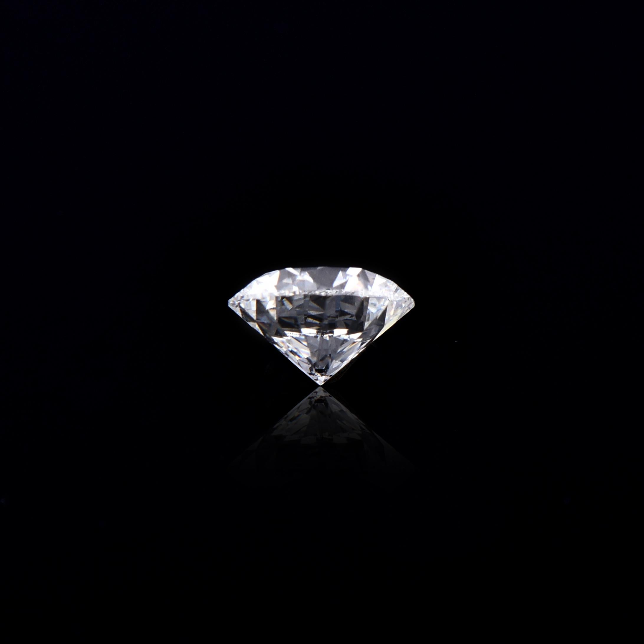 TJD Certified Canadian Colourless 0.55 Carat Round Brilliant Cut Loose Diamond In New Condition For Sale In New York, NY