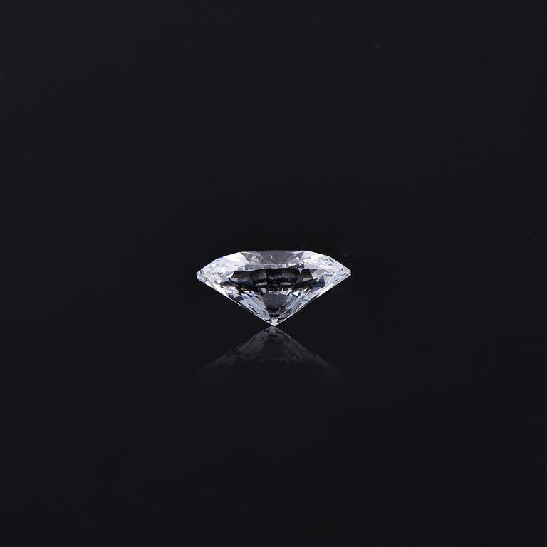 Oval Cut TJD GIA Certified 1.03 Carat Oval Brilliant Cut Loose Diamond D Color IF Clarity For Sale