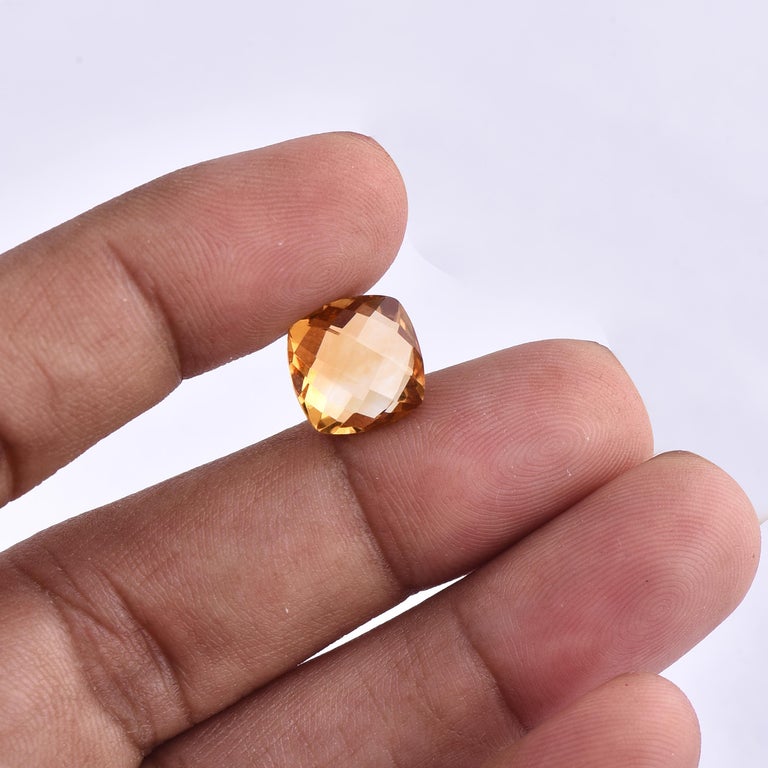 63.02 CT Desseré Gemme Citrine Jaune Naturel Certifié Pendentif Taille