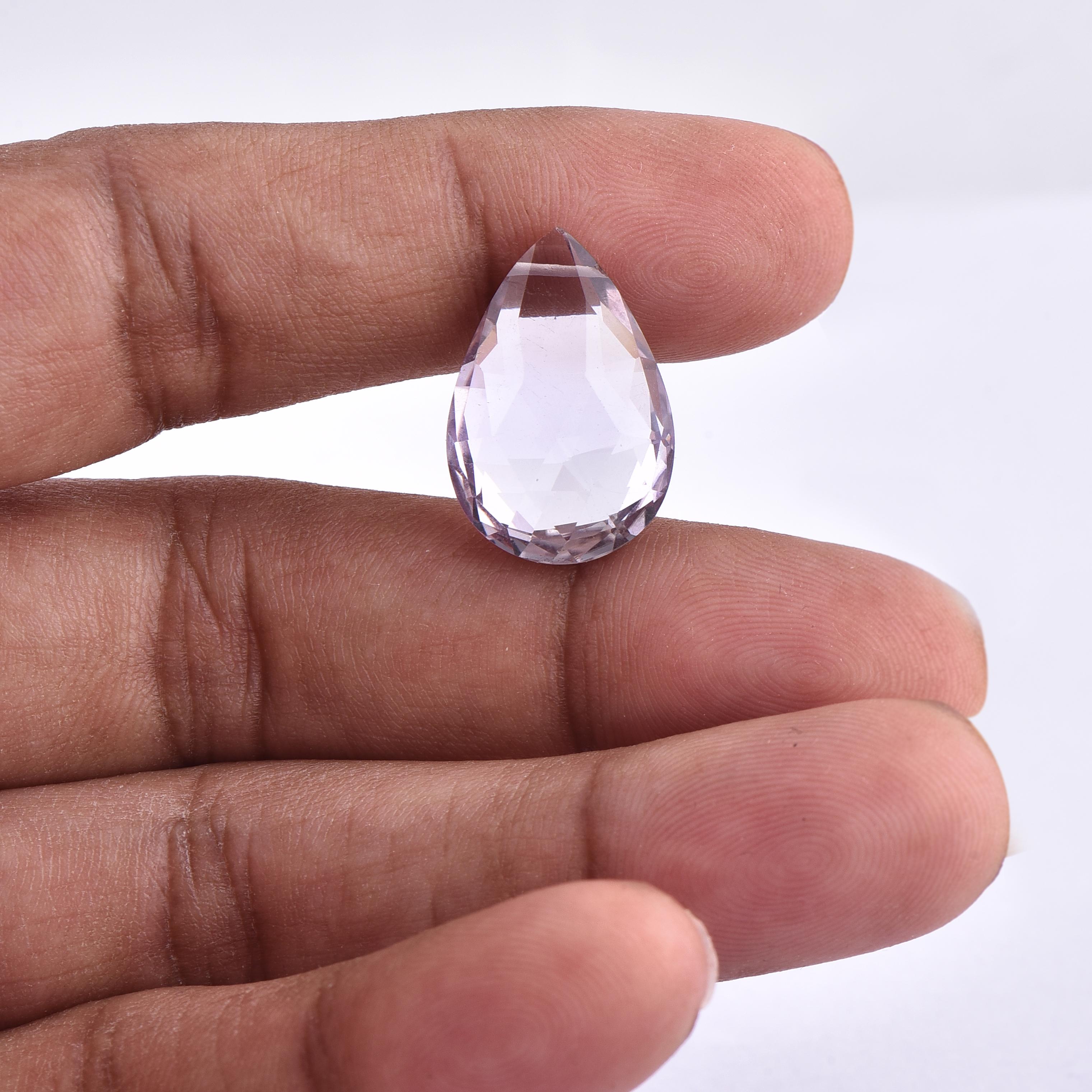 Modern TJD Loose Natural Amethyst 11.55 Cts Pear Shape Gemstone for Any Jewellery For Sale