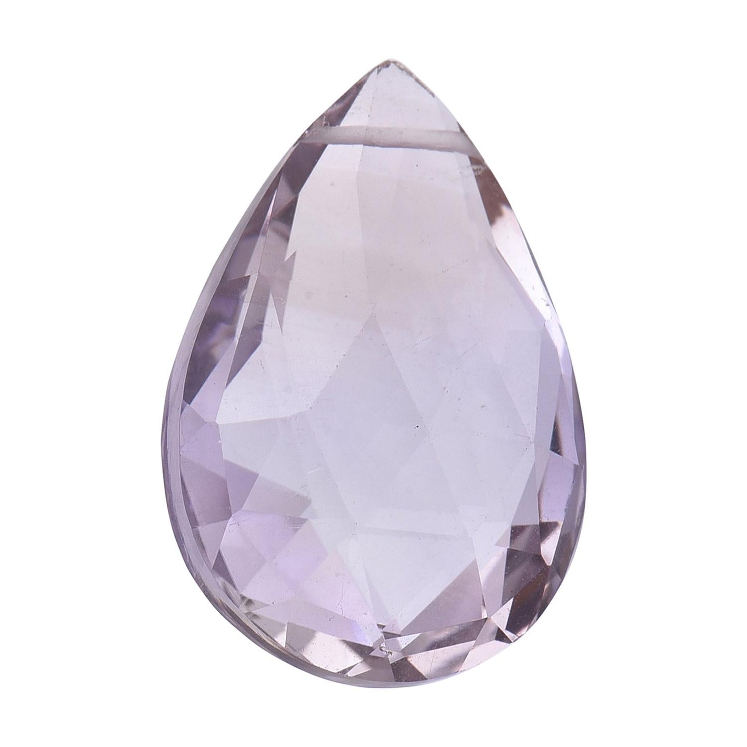 TJD Loose Natural Amethyst 11.55 Cts Pear Shape Gemstone for Any Jewellery