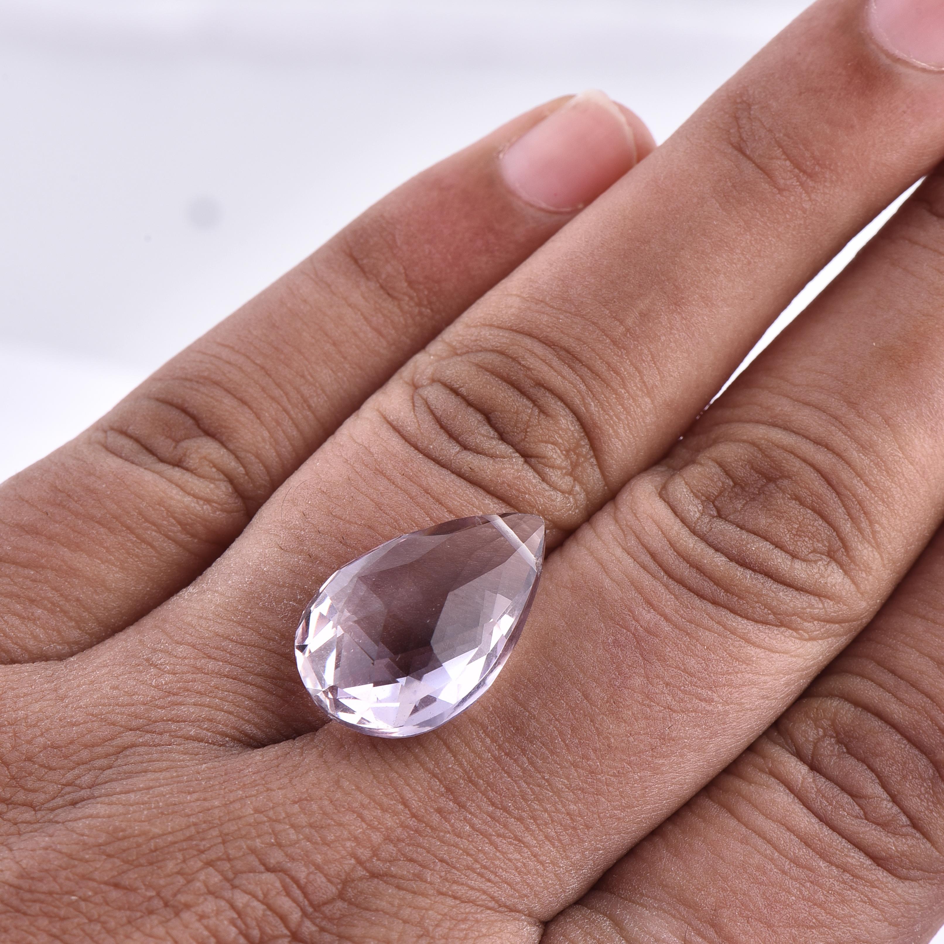 Modern TJD Loose Natural Amethyst 13.20 Cts Pear Shape Gemstone for Any Jewellery For Sale