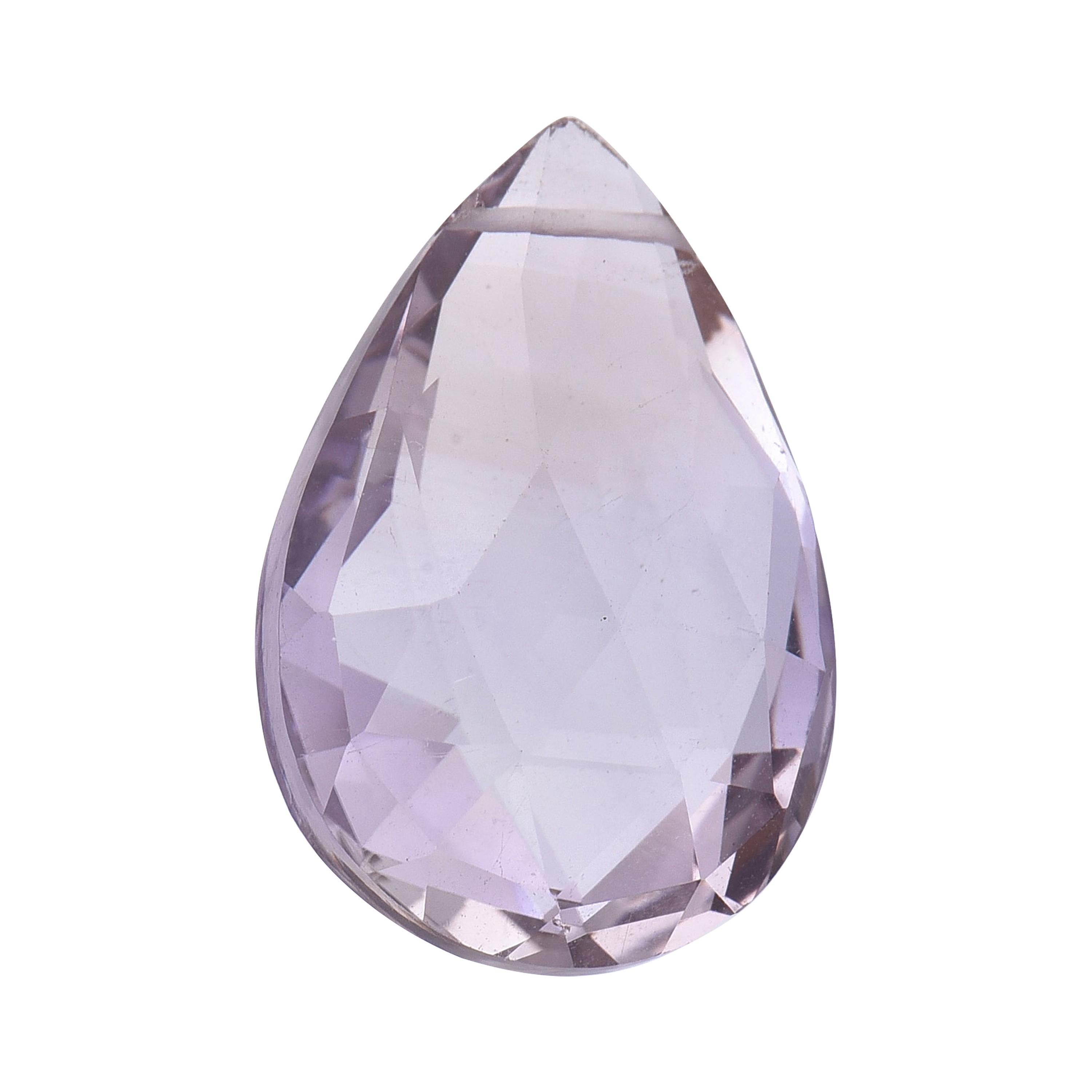 TJD Loose Natural Amethyst 4.50 Carats Pear Shape Gemstone for any Jewellery