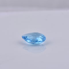 TJD Loose Natural Swiss Blue Topaz 5.15 Cts Pear Shape Gemstone for Ring/Pendant