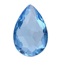 TJD, topaze bleue suisse naturelle non sertie de 5,15 carats, pierre précieuse en forme de poire pour bague/pendentif