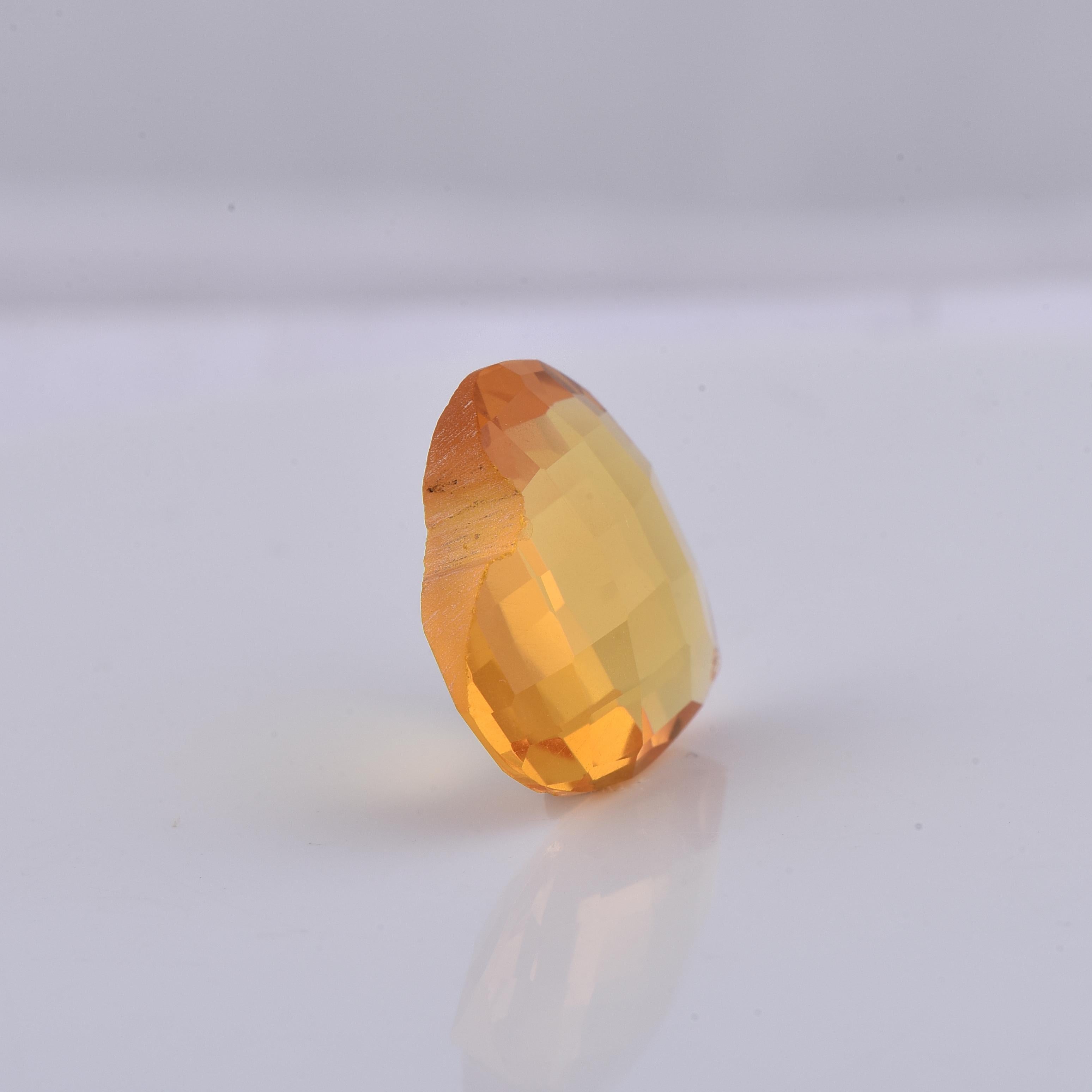 TJD Loser gelber natürlicher Citrin 7,76 Karat in Herzform Edelstein für jeden Schmuck (Moderne)