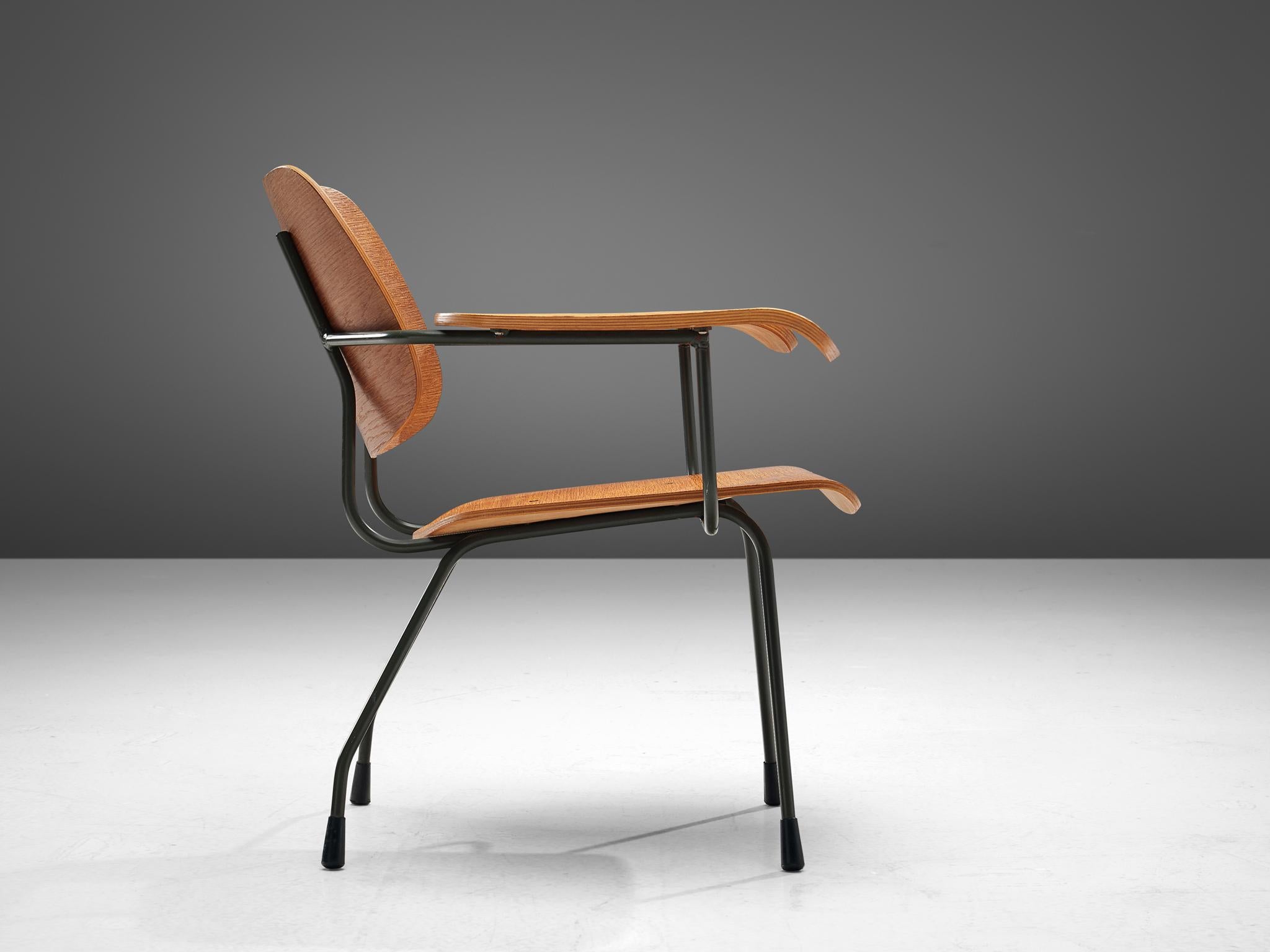 Mid-Century Modern Tjerk Reijenga '8000' Easy Chair in Plywood, 1962