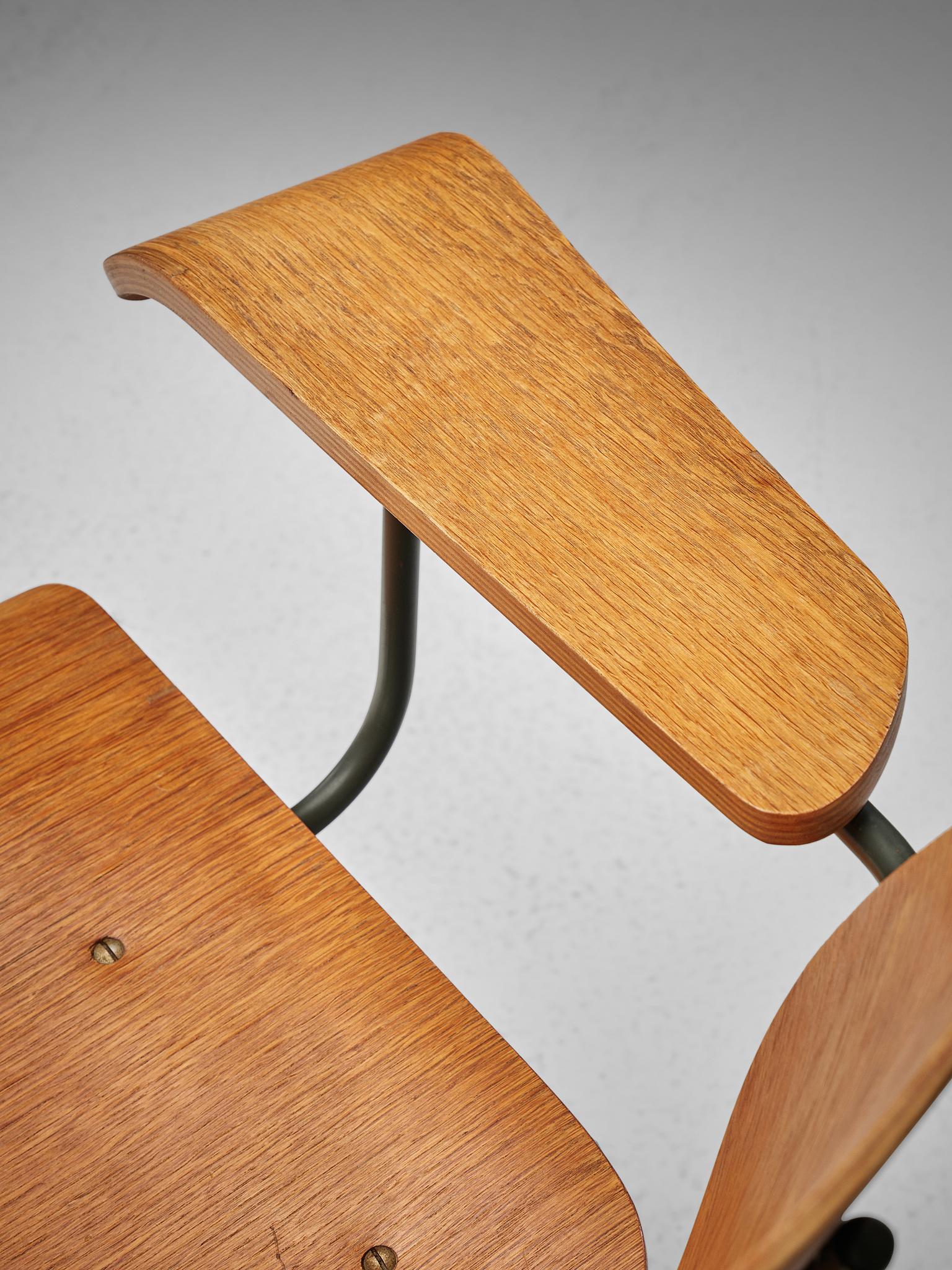 Metal Tjerk Reijenga '8000' Easy Chair in Plywood, 1962