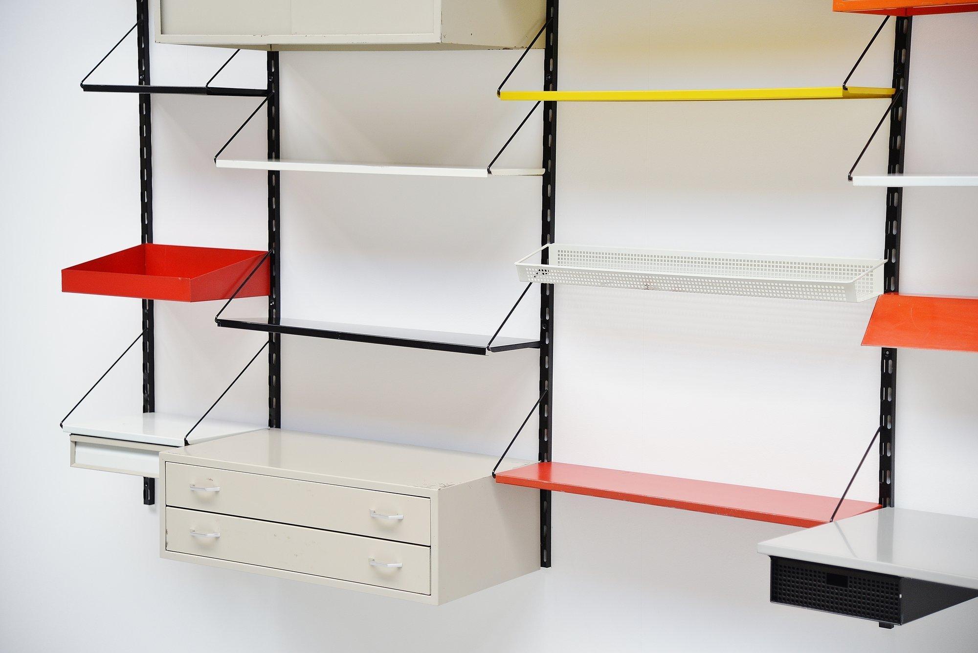 Dutch Tjerk Reijenga shelving unit by Pilastro Holland, 1960