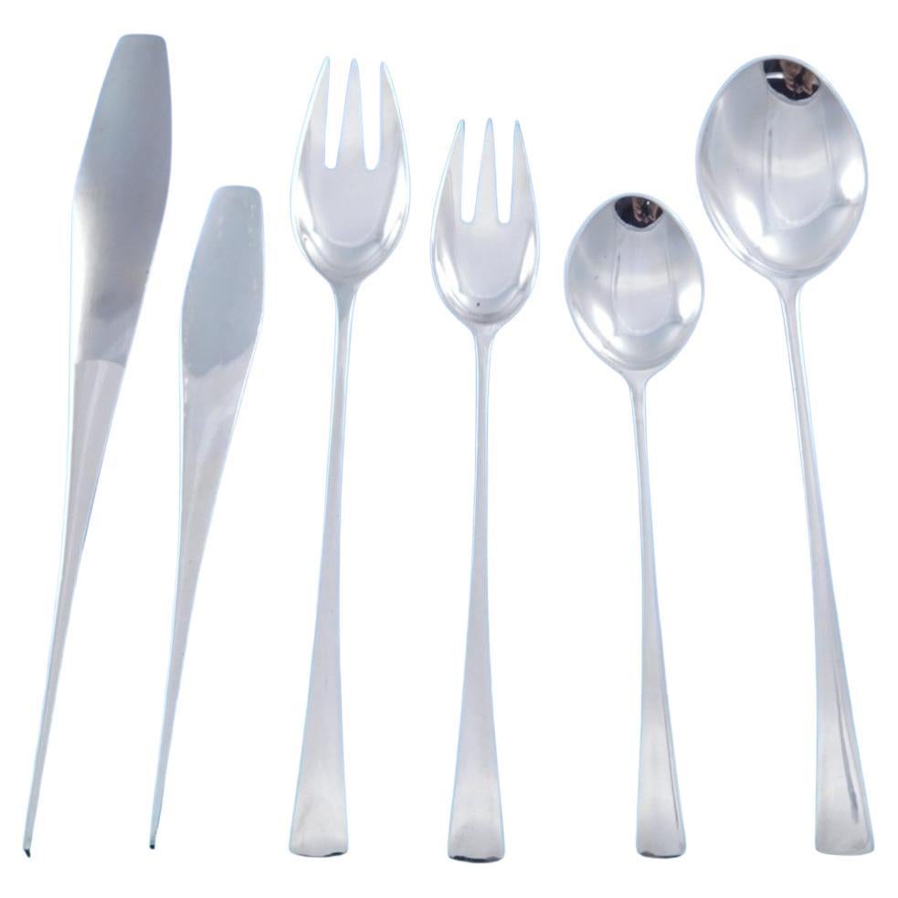 Tjorn by Dansk Set di posate in argento Sterling 8 Servizio 50 Pezzi Mid-Century Mod in vendita