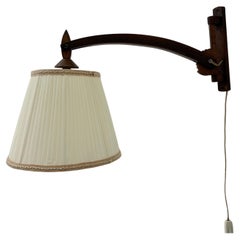 T.J.W Zweers lampe murale vintage en bois d'Oak Oak 1950s