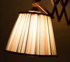 T.J.W.Zweers, Vintage Teak Harmonica Scissor Lamp