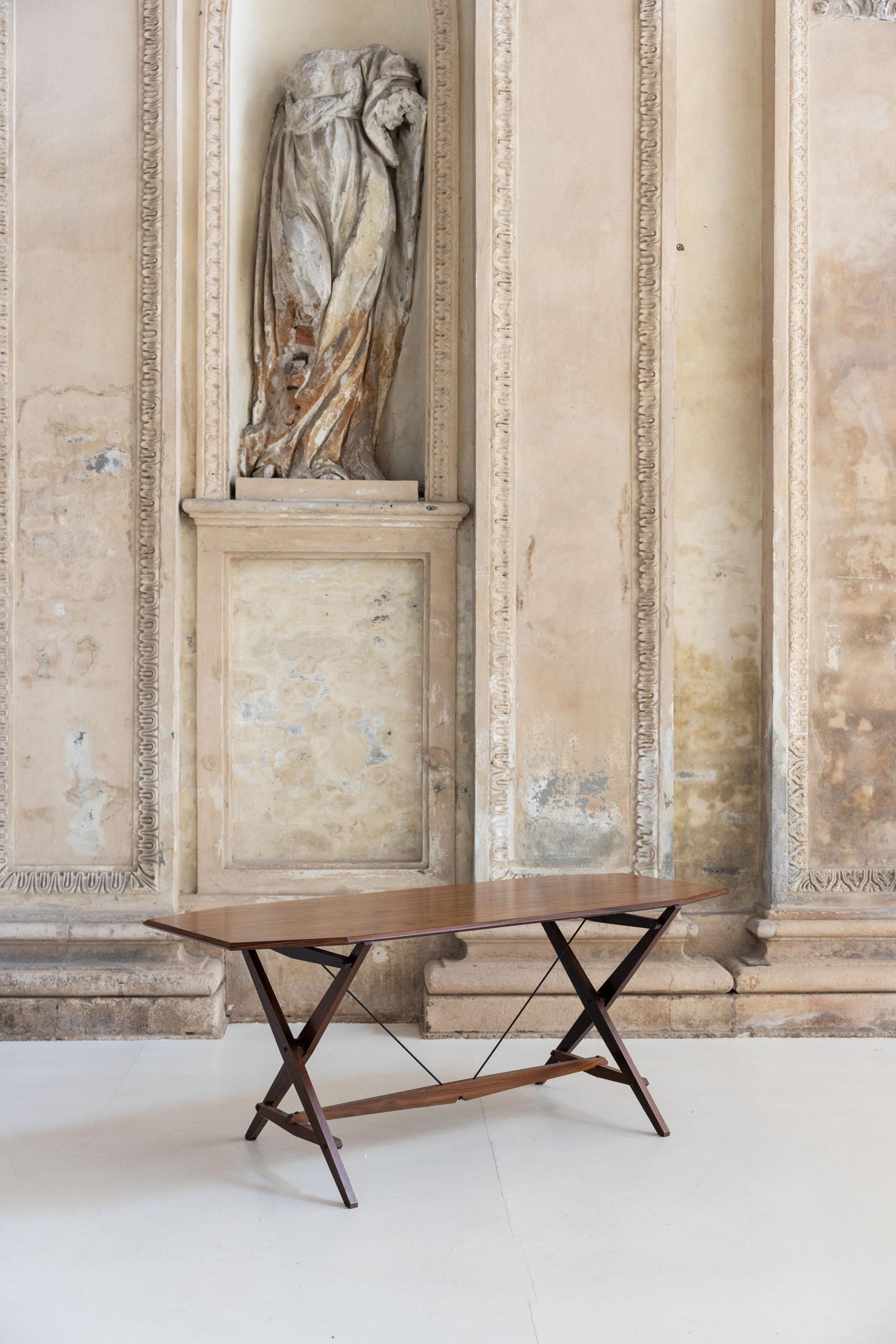 TL 22 Cavalletto-Tisch entworfen von Franco Albini für Poggi Pavia, Italien 1955 (Moderne der Mitte des Jahrhunderts)