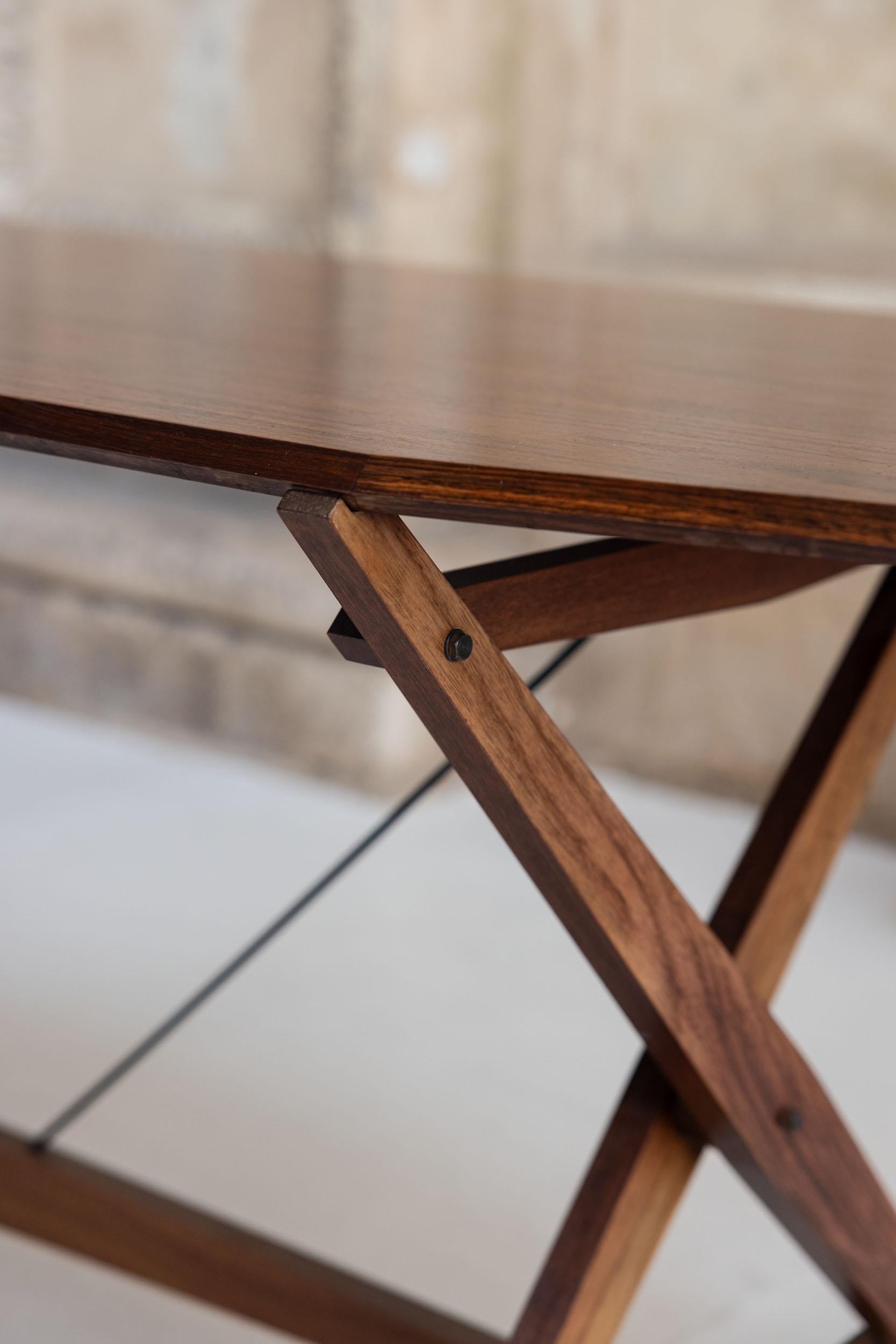 TL 22 Cavalletto-Tisch entworfen von Franco Albini für Poggi Pavia, Italien 1955 (Mitte des 20. Jahrhunderts)