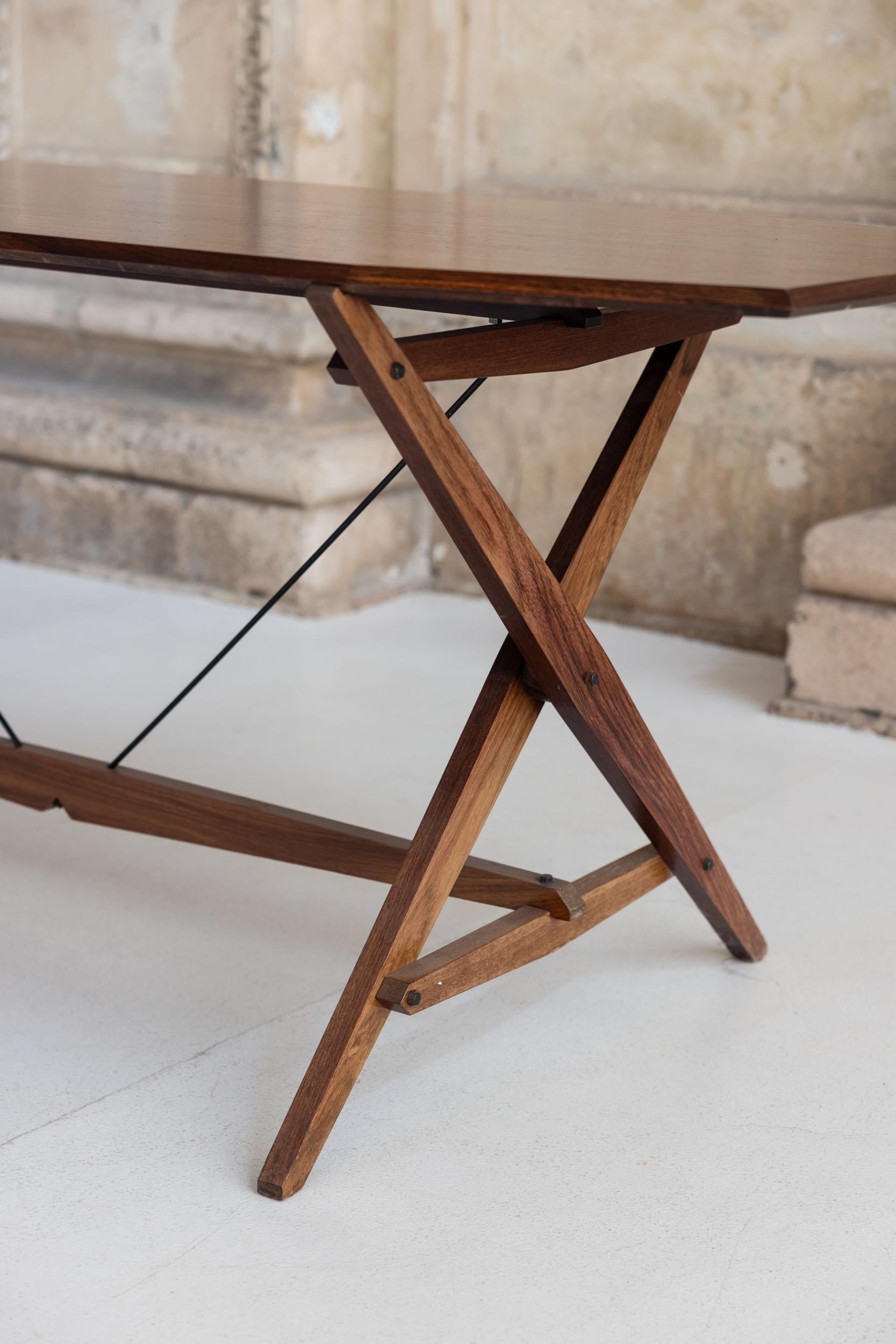 TL 22 Cavalletto-Tisch entworfen von Franco Albini für Poggi Pavia, Italien 1955 (Holz)