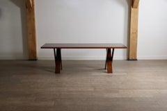 Mesa de comedor TL58 en nogal de Marco Zanuso para Poggi, Italia Años 60