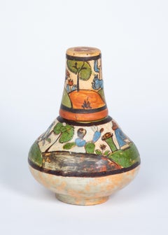 Tlaquepaque Mexican Bedside Water Bottle with Tumbler Top